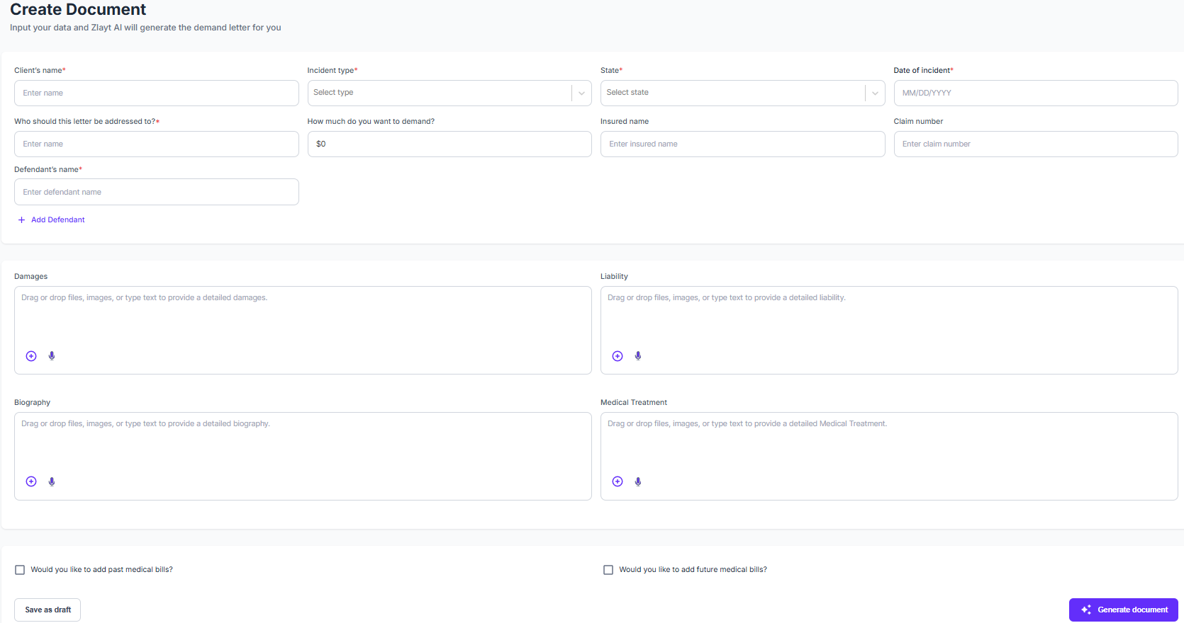Fill data in the input form